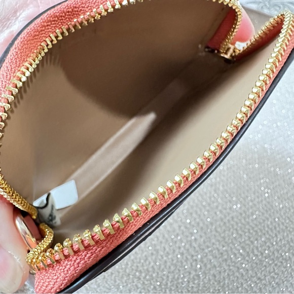 Coach Zip Card Case In Signature Canvas With Floral Print CAU45 IM Sand Multi - Picture 9 of 13